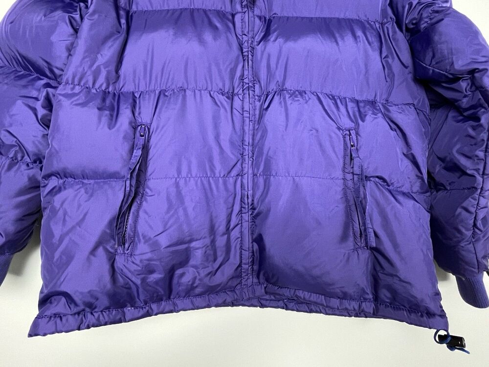 VTG REI Goose Down Puffer Jacket Purple Womens M Bomber Coat Outdoor Warm 90s - Picture 4 of 13